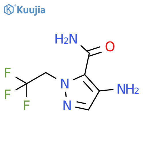 4-amino-1-(2,2,2-trifluoroethyl)-1H-pyrazole-5-carboxamide structure