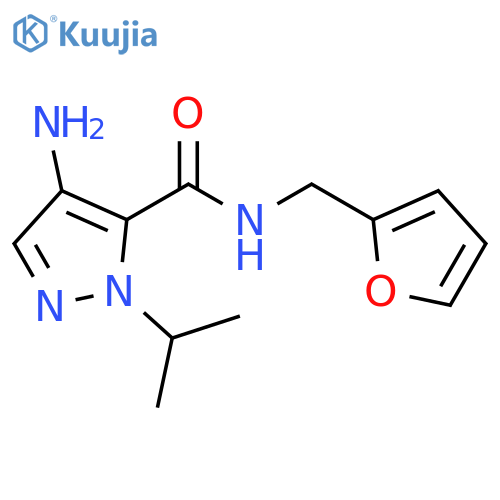 4-amino-N-(2-furylmethyl)-1-isopropyl-1H-pyrazole-5-carboxamide structure