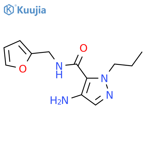 4-amino-N-(2-furylmethyl)-1-propyl-1H-pyrazole-5-carboxamide structure