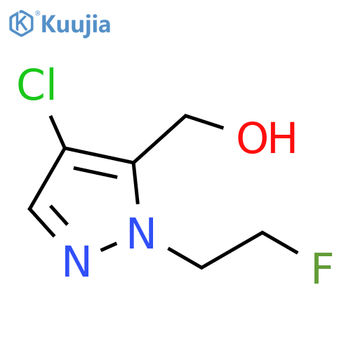 4-chloro-1-(2-fluoroethyl)-1H-pyrazol-5-yl]methanol structure