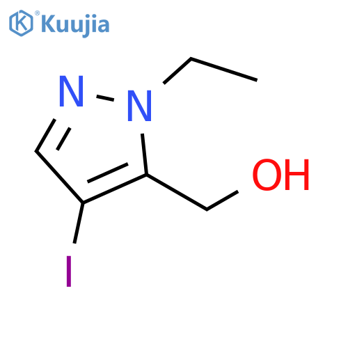 (1-ethyl-4-iodo-1H-pyrazol-5-yl)methanol structure