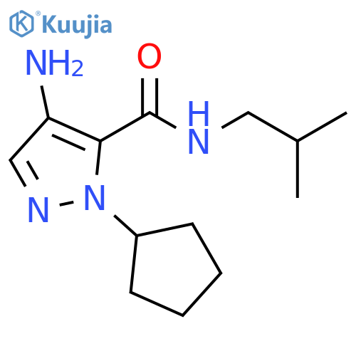 4-amino-1-cyclopentyl-N-isobutyl-1H-pyrazole-5-carboxamide structure