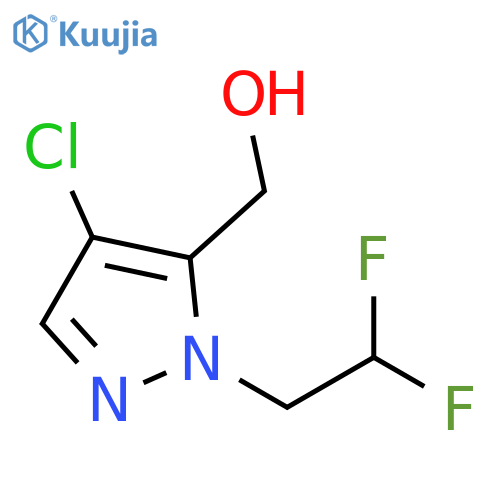4-chloro-1-(2,2-difluoroethyl)-1H-pyrazol-5-yl]methanol structure