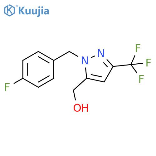 1-(4-fluorobenzyl)-3-(trifluoromethyl)-1H-pyrazol-5-yl]methanol structure