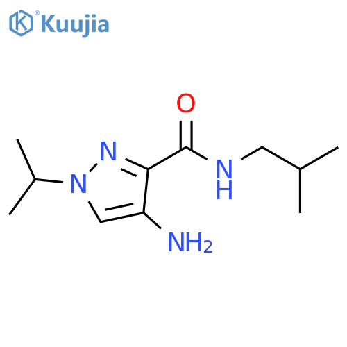 1H-Pyrazole-3-carboxamide, 4-amino-1-(1-methylethyl)-N-(2-methylpropyl)- structure