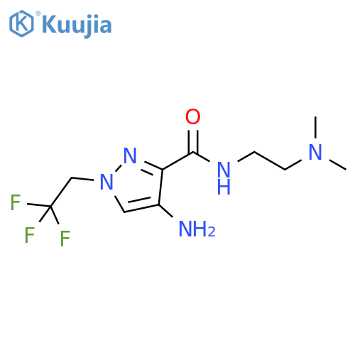 4-amino-N-[2-(dimethylamino)ethyl]-1-(2,2,2-trifluoroethyl)-1H-pyrazole-3-carboxamide structure