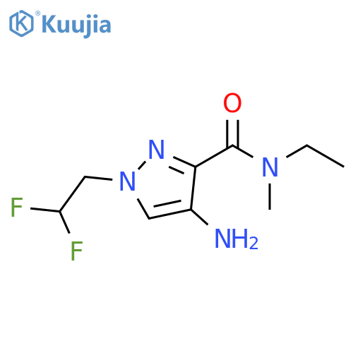 1H-Pyrazole-3-carboxamide, 4-amino-1-(2,2-difluoroethyl)-N-ethyl-N-methyl- structure