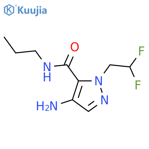 1H-Pyrazole-5-carboxamide, 4-amino-1-(2,2-difluoroethyl)-N-propyl- structure