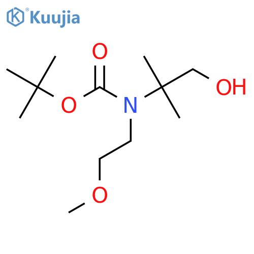 tert-butyl N-(1-hydroxy-2-methylpropan-2-yl)-N-(2-methoxyethyl)carbamate structure