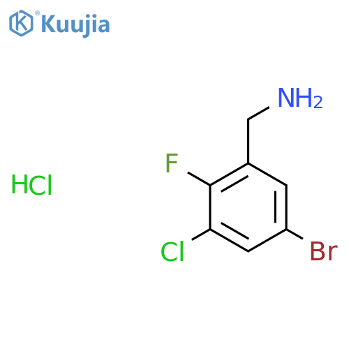 (5-Bromo-3-chloro-2-fluorophenyl)methanamine hydrochloride structure