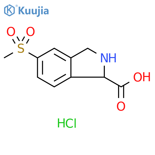 5-methylsulfonylisoindoline-1-carboxylic acid;hydrochloride structure