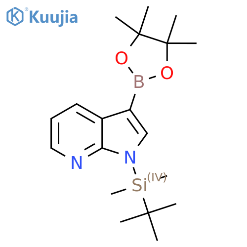 1-(tert-butyldimethylsilyl)-3-(tetramethyl-1,3,2-dioxaborolan-2-yl)-1H-pyrrolo[2,3-b]pyridine structure