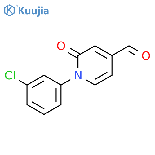 4-Pyridinecarboxaldehyde, 1-(3-chlorophenyl)-1,2-dihydro-2-oxo- structure