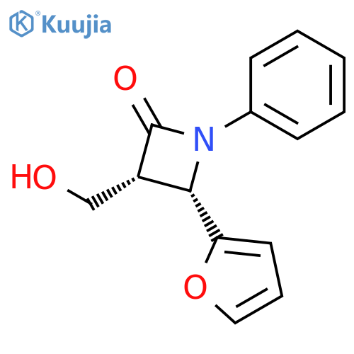 2-Azetidinone, 4-(2-furanyl)-3-(hydroxymethyl)-1-phenyl-, (3R,4S)-rel- structure