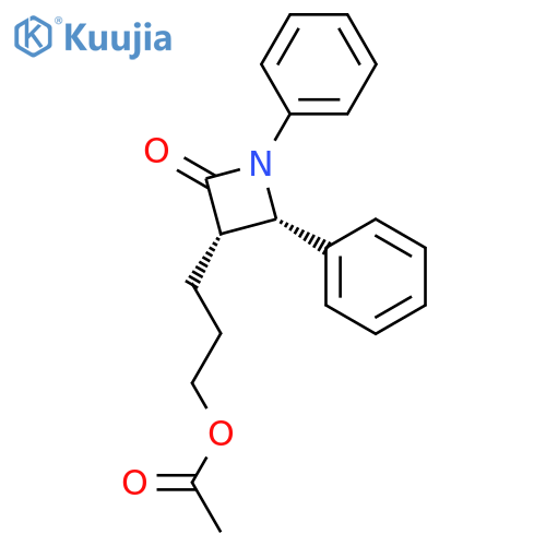 2-Azetidinone, 3-[3-(acetyloxy)propyl]-1,4-diphenyl-, (3S,4S)- structure