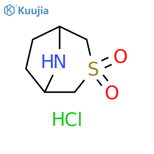 3λ?-thia-8-azabicyclo[3.2.1]octane 3,3-dioxide;hydrochloride structure