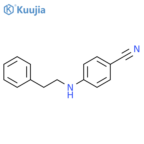 Benzonitrile, 4-[(2-phenylethyl)amino]- structure