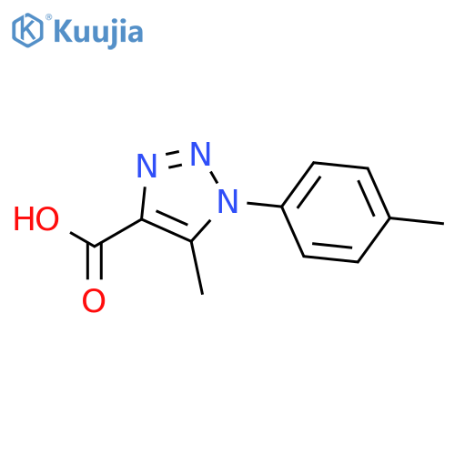 5-methyl-1-(4-methylphenyl)-1H-1,2,3-triazole-4-carboxylic acid structure