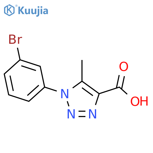 1-(3-bromophenyl)-5-methyl-1H-1,2,3-triazole-4-carboxylic acid structure