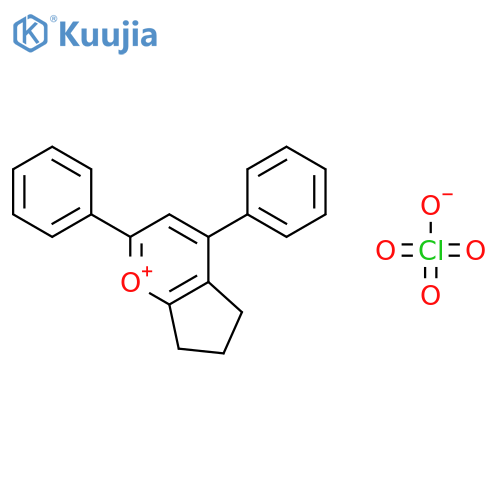5H-Cyclopenta[b]pyrylium, 6,7-dihydro-2,4-diphenyl-, perchlorate structure