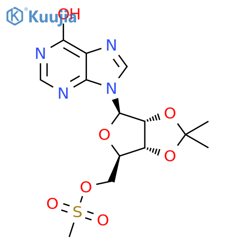 Inosine, 2',3'-O-(1-methylethylidene)-, 5'-methanesulfonate structure