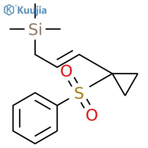 Silane, trimethyl[(2E)-3-[1-(phenylsulfonyl)cyclopropyl]-2-propenyl]- structure