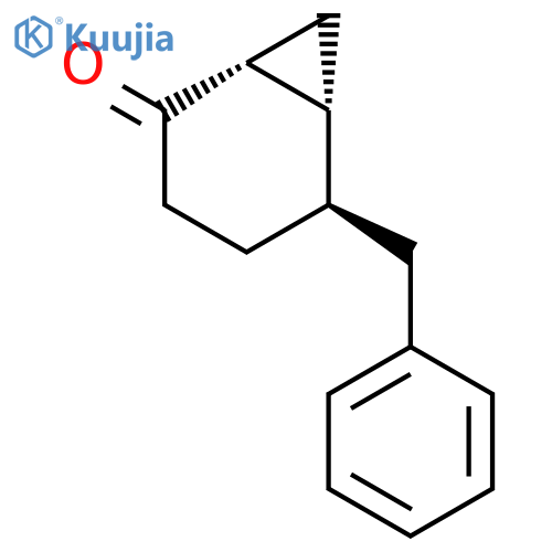 Bicyclo[4.1.0]heptan-2-one, 5-(phenylmethyl)-, (1R,5R,6R)-rel- structure