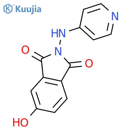 1H-Isoindole-1,3(2H)-dione, 5-hydroxy-2-(4-pyridinylamino)- structure