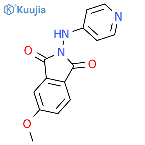 1H-Isoindole-1,3(2H)-dione, 5-methoxy-2-(4-pyridinylamino)- structure