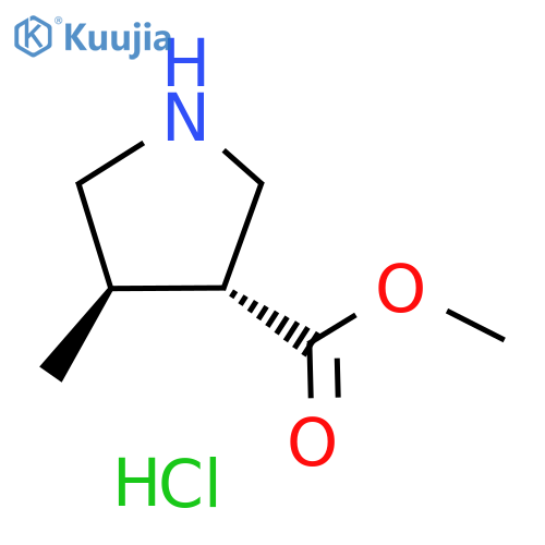 methyl (3R,4R)-4-methylpyrrolidine-3-carboxylate hydrochloride structure