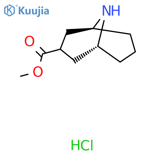 Methyl exo-9-azabicyclo[3.3.1]nonane-3-carboxylate hydrochloride structure