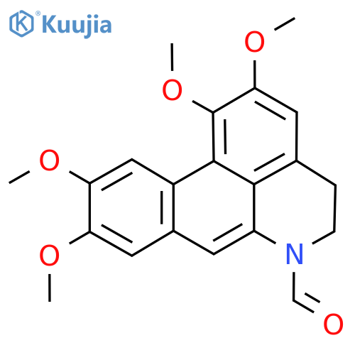 6-Formyl-1,2,9,10-tetramethoxy-6a,7-dehydroaporphine structure