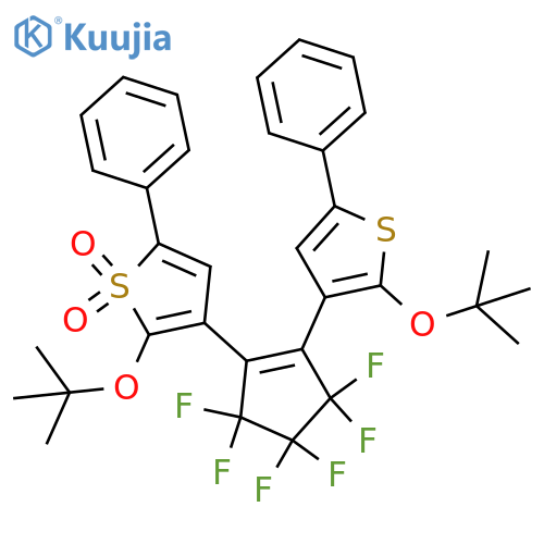 Thiophene, 2-(1,1-dimethylethoxy)-3-[2-[2-(1,1-dimethylethoxy)-1,1-dioxido-5-phenyl-3-thienyl]-3,3,4,4,5,5-hexafluoro-1-cyclopenten-1-yl]-5-phenyl- structure