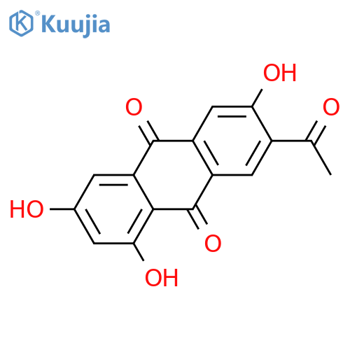 7-Acetyl-1,3,6-trihydroxyanthraquinone structure