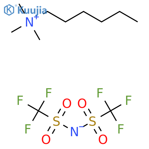 N-Trimethyl-N-hexylammonium bis(trifluoromethanesulfonyl)imide structure