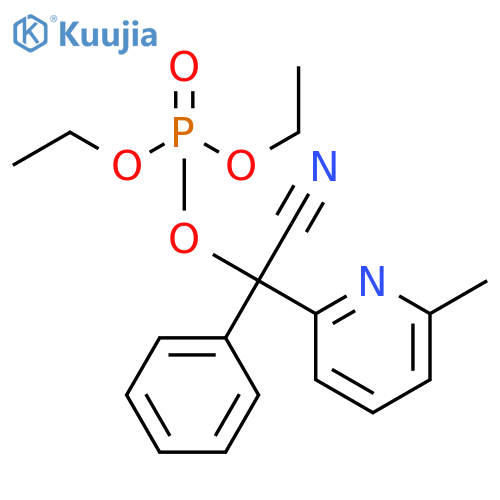 Phosphoric acid, cyano(6-methyl-2-pyridinyl)phenylmethyl diethyl ester structure