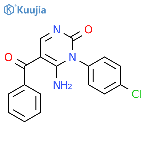2(1H)-Pyrimidinone, 6-amino-5-benzoyl-1-(4-chlorophenyl)- structure