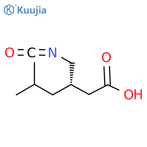 (3S)-3-(isocyanatomethyl)-5-methylhexanoic acid structure