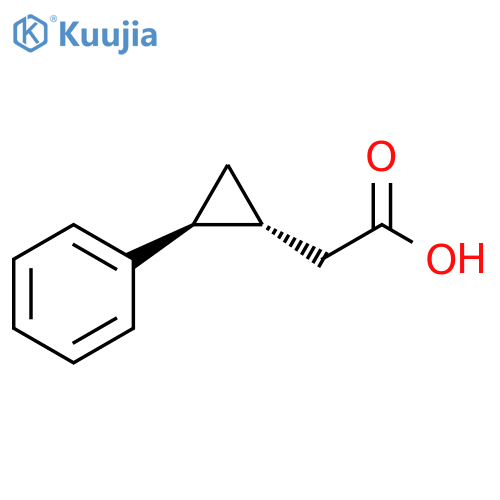 rac-2-(1R,2S)-2-phenylcyclopropylacetic acid, trans structure