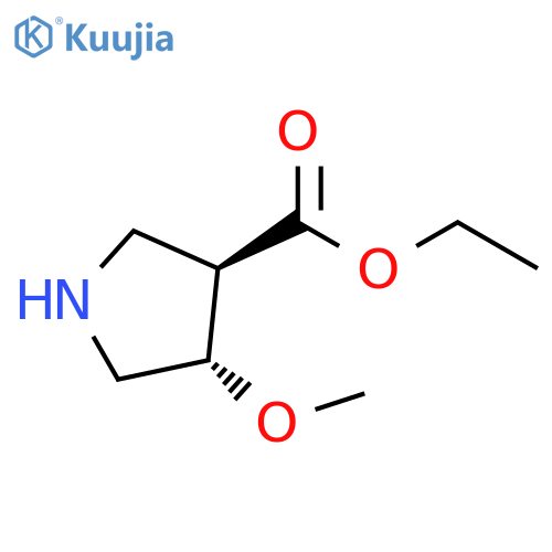 ethyl trans-4-methoxypyrrolidine-3-carboxylate structure