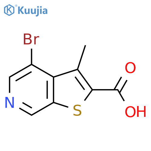 4-BROMO-3-METHYLTHIENO[2,3-C]PYRIDINE-2-CARBOXYLIC ACID structure