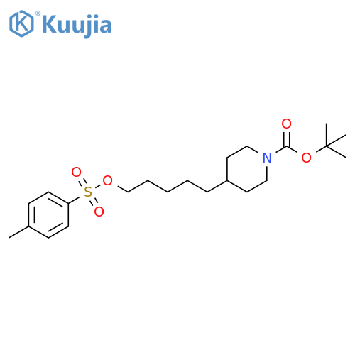 tert-butyl 4-(5-(tosyloxy)pentyl)piperidine-1-carboxylate(WXC07151) structure