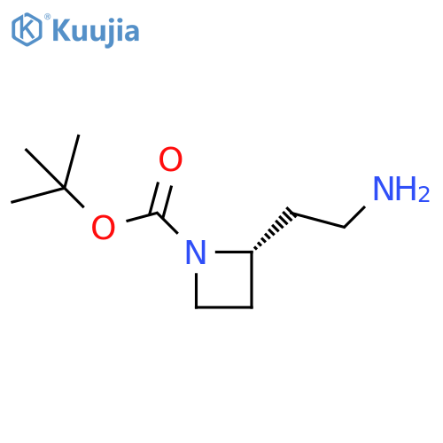 1-Azetidinecarboxylic acid, 2-(2-aminoethyl)-, 1,1-dimethylethyl ester, (2R)- structure