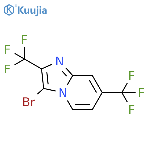 3-Bromo-2,7-bis(trifluoromethyl)imidazo[1,2-a]pyridine structure