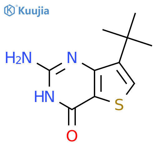 2-AMINO-7-(TERT-BUTYL)THIENO[3,2-D]PYRIMIDIN-4(1H)-ONE structure