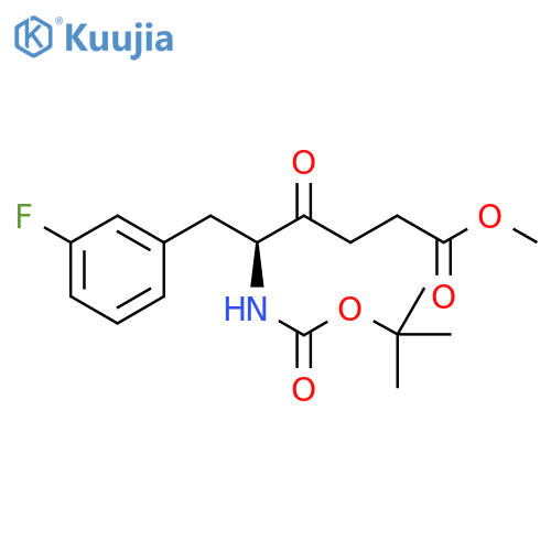 (S)-methyl 5-((tert-butoxycarbonyl)amino)-6-(3-fluorophenyl)-4-oxohexanoate structure