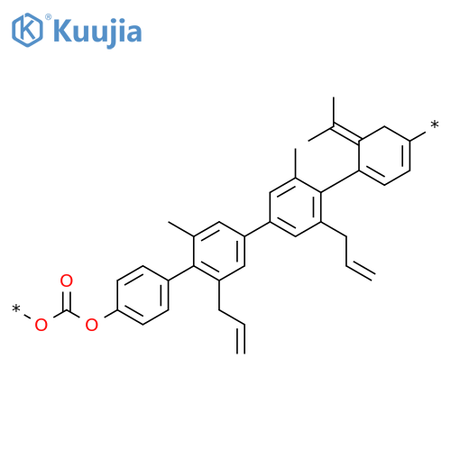 Poly[oxycarbonyloxy[2'-methyl-6'-(2-propenyl)[1,1'-biphenyl]-4,4'-diyl](1-methylethylidene)[2-methyl-6-(2-propenyl)[1,1'-biphenyl]-4,4'-diyl]] structure