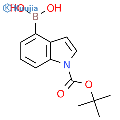 (1-(Tert-Butoxycarbonyl)-1H-indol-4-yl)boronic acid structure