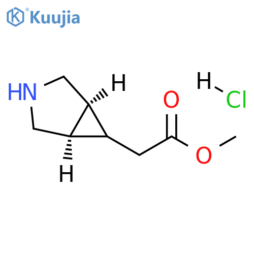 methyl 2-[rel-(1R,5S,6s)-3-azabicyclo[3.1.0]hexan-6-yl]acetate hydrochloride structure