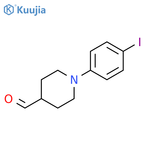 4-Piperidinecarboxaldehyde, 1-(4-iodophenyl)- structure